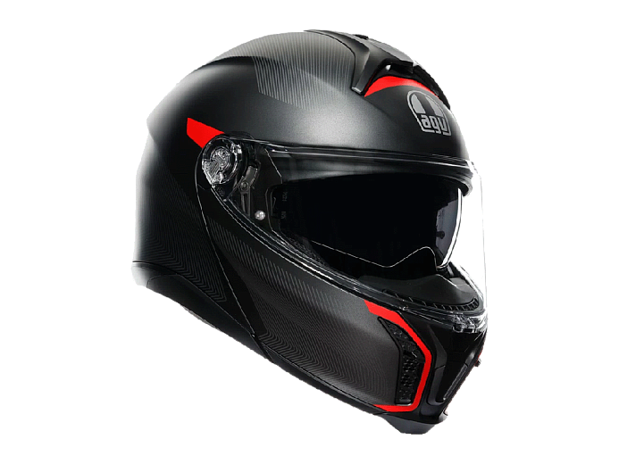 Мотошлем AGV TOURMODULAR FREQUENCY MATT GUNMETAL/RED L