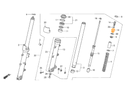 HONDA VFR800 Гайка передней вилки 51454-MCW-D01