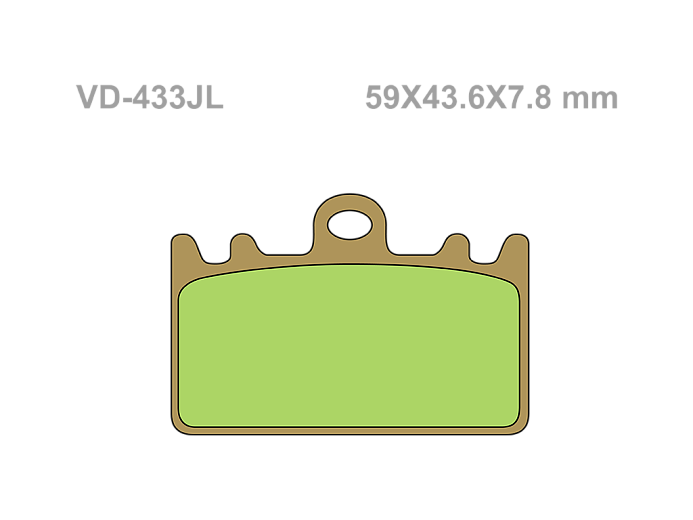 VESRAH Тормозные колодки VD-433JL