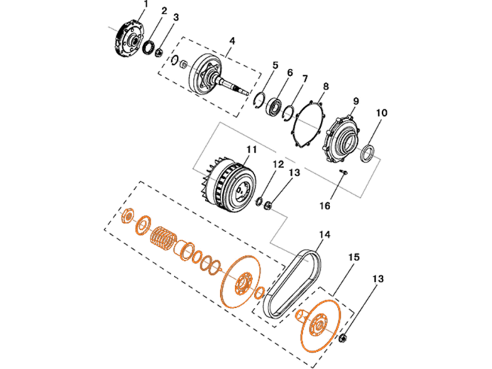 HISUN HS400ATV Secondary Sheave Assy