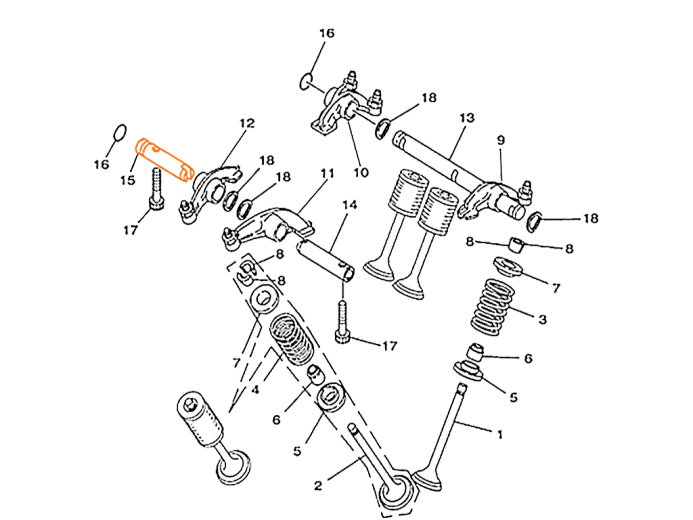 HISUN HS700ATV Вал выпускных рокеров II