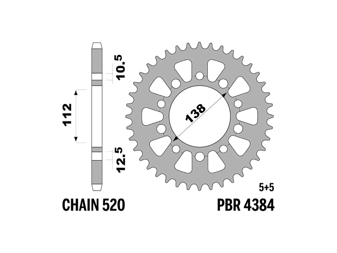 PBR Звезда задняя    4384-38
