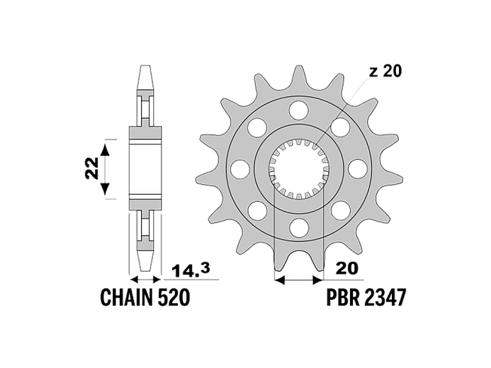 PBR Звезда передняя  2347-16