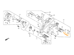 HONDA Подножка пассажирская левая (без резинки) 50711-KE8-000