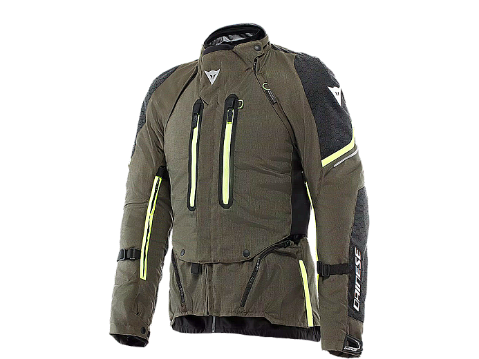 Мотокуртка ткань DAINESE SUPER ADVENTURE ABSOLUTESHELL 39J TARMAC/BLACK/FLUO YELLOW 52