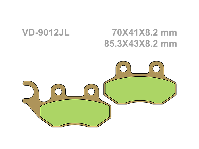 VESRAH Тормозные колодки VD-9012JL