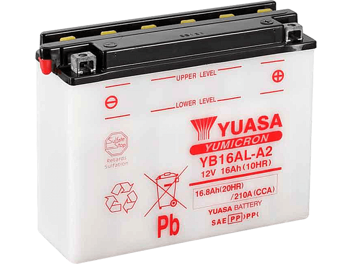 YUASA   Аккумулятор  YB16AL-A2 с электролитом