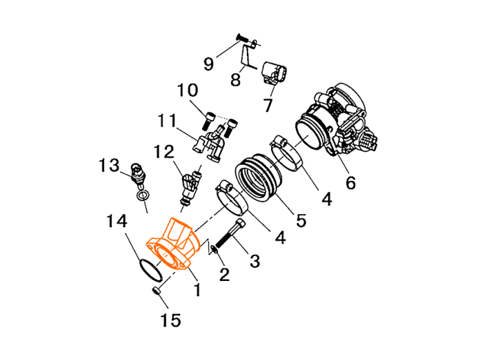 HISUN HS500ATV Патрубок впускной (инж) 14800-004C-0000