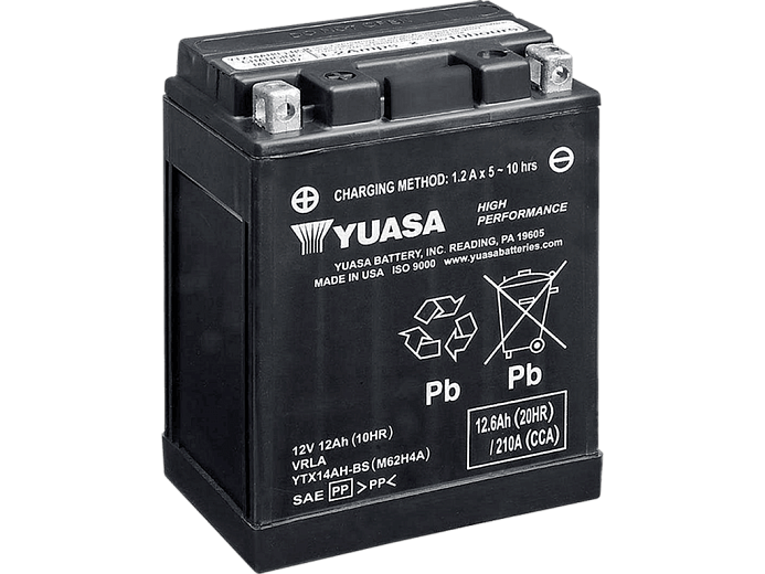 YUASA   Аккумулятор  YTX14AH-BS(14-A2,14B2,14A-A2) с электролитом