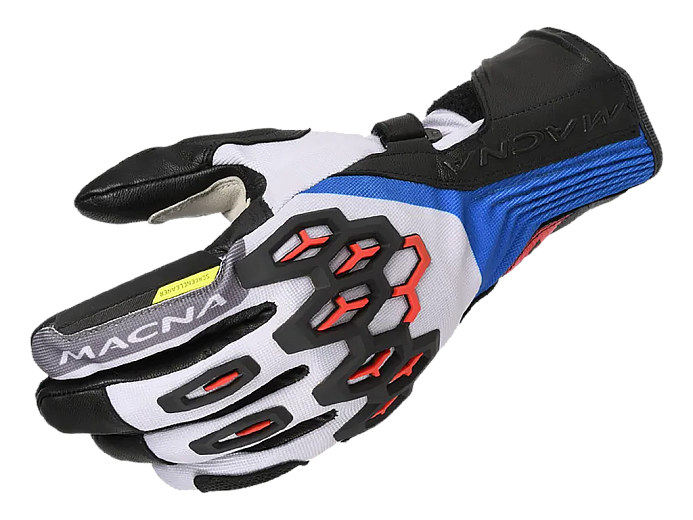 Мотоперчатки MACNA BRAWLER RTX бело/красно/синие L