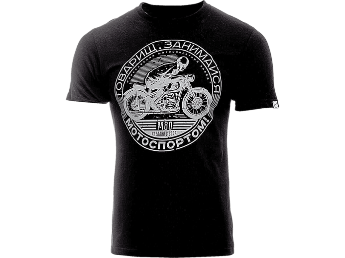 VolgaWear Футболка Мотоспорт мужская черная 2XL