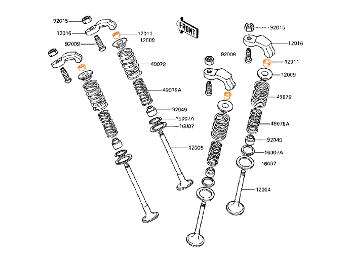 KAWASAKI Замок клапана 12011-1051
