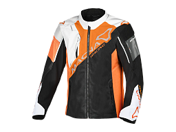 Мотокуртка MACNA SIGIL ткань черно/бело/оранжевая L