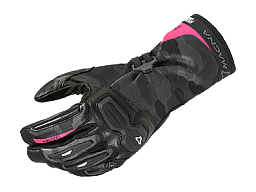 Мотоперчатки MACNA TERRA женские черные камуфляж с розовой полоской L