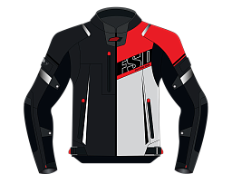 Мотокуртка ткань FSD TERRA 2.0 black/red/ice L