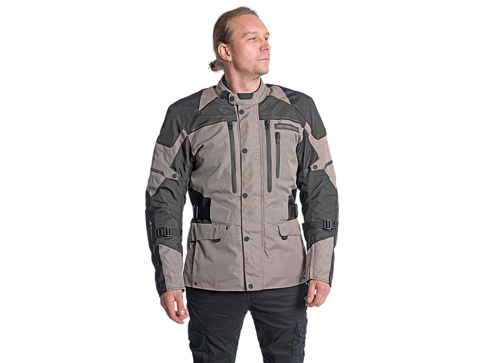 Мотокуртка ткань FSD JIME beige/black/dark grey L