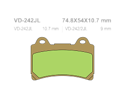 VESRAH Тормозные колодки VD-VD 242JL
