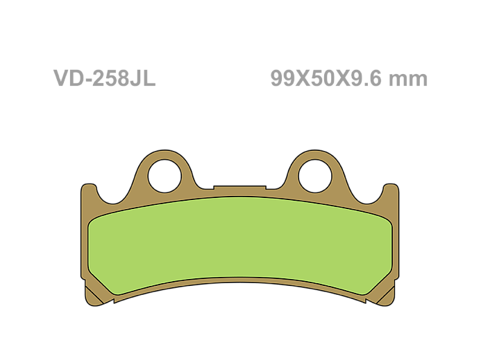 VESRAH Тормозные колодки VD-258JL