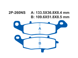 Тормозные колодки NISSIN 2P-260NS