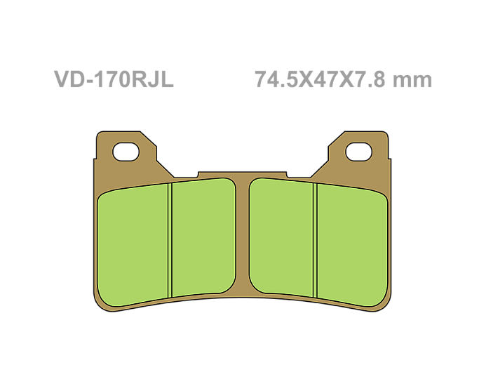 VESRAH Тормозные колодки VD-170RJL