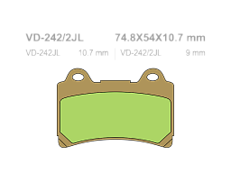 VESRAH Тормозные колодки VD-242/2JL