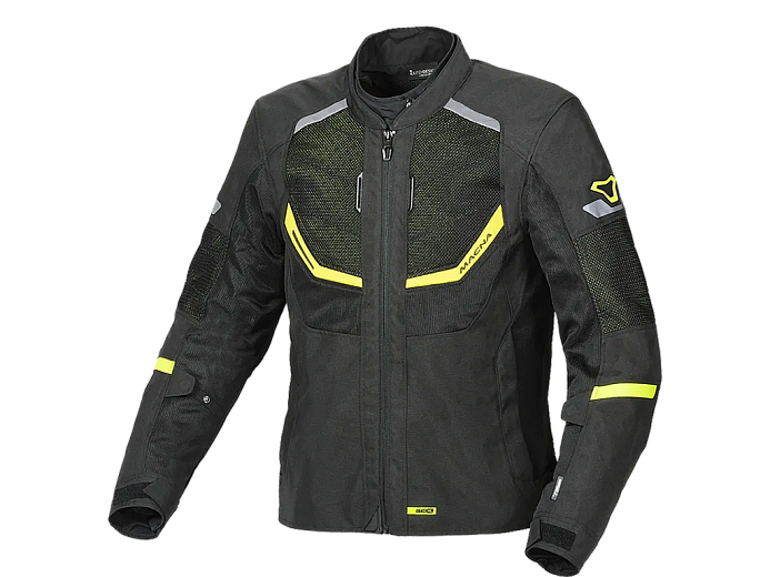 Мотокуртка MACNA TONDO ткань черно/салатовая L