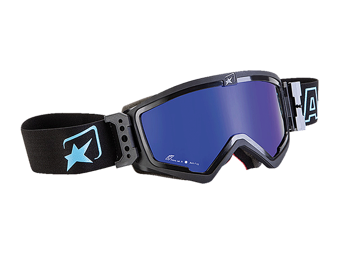 Очки кроссовые ARIETE  MUDMAX BLACK/BLUE LENS
