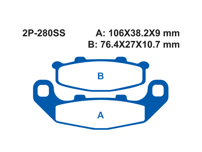 Тормозные колодки NISSIN 2P-280SS