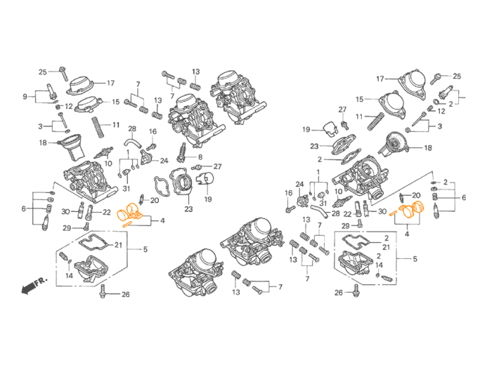 HONDA Поплавок карбюратора 16013-MV4-000