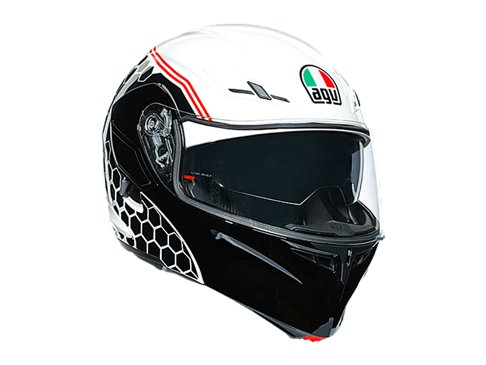 Мотошлем AGV COMPACT ST DETROID WHITE/BLACK XS