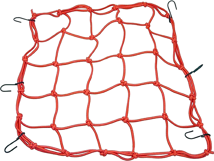 REXWEAR Багажная сетка крас.пластик.крючки 40*40см