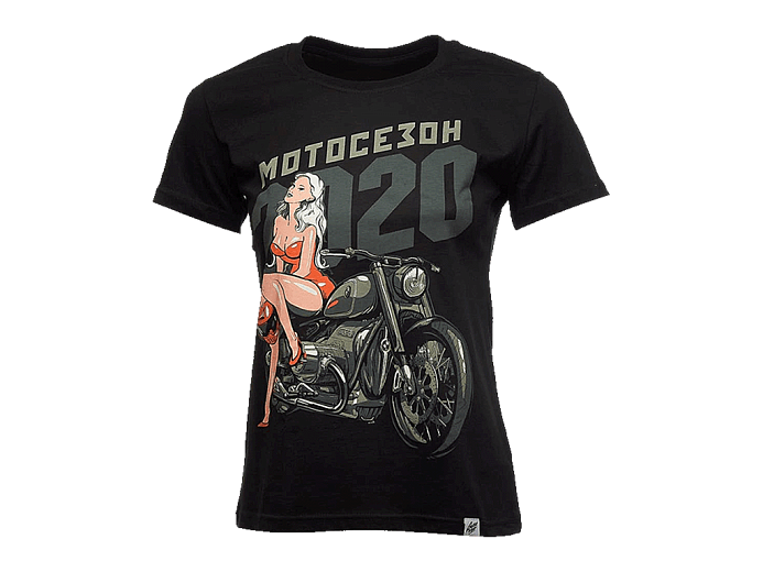 VolgaWear Футболка Мотосезон черная L