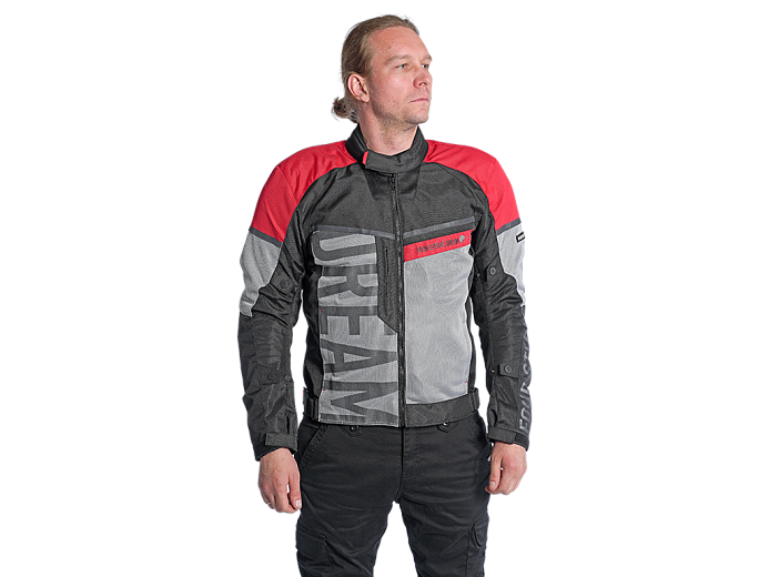 Мотокуртка ткань FSD ENIGMA 2.0 black/red/ice L
