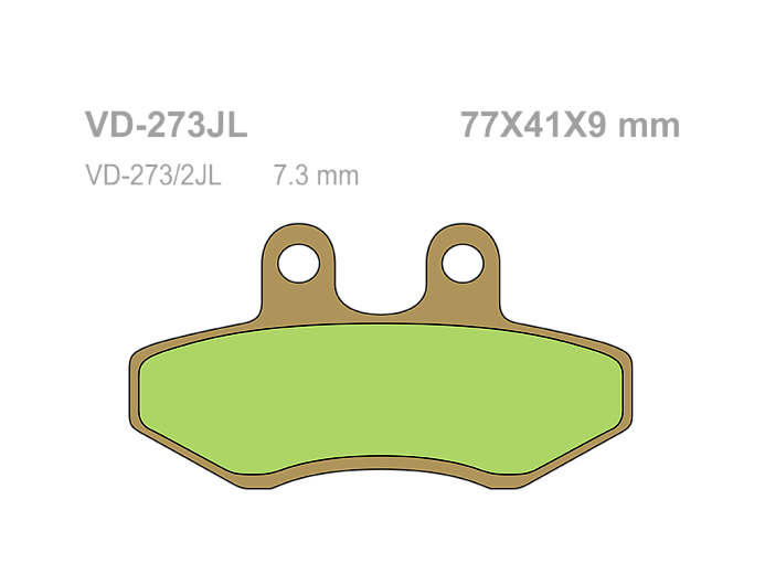 VESRAH Тормозные колодки VD-273SJL
