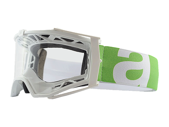 Очки кроссовые ARIETE 8K ARI 13-2 бело-зеленые