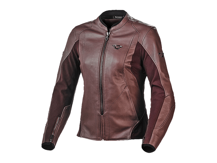 Мотокуртка MACNA TEQUILLA кожаная женская бордовая 40
