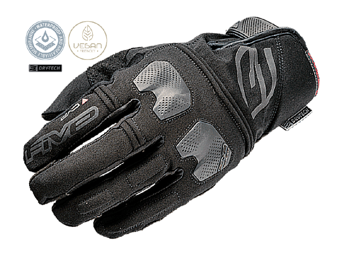 Мотоперчатки кроссовые FIVE E WP черные 9/M