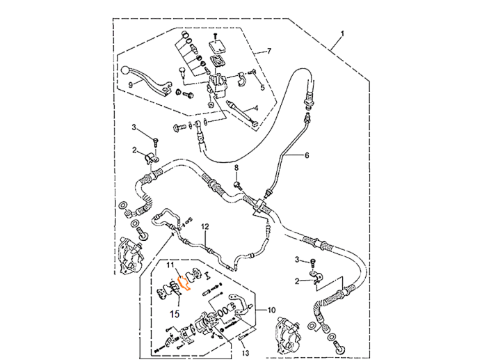 HISUN HS500ATV-4 Колодка тормозная (задн) 45802-115-0000