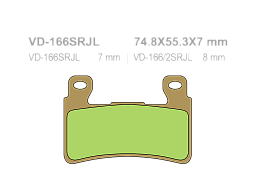 VESRAH Тормозные колодки VD-166SRJL