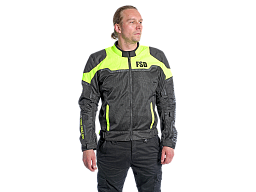 Мотокуртка ткань FSD JAME black/ice/f.yellow L
