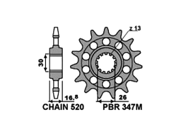 PBR Звезда передняя  347M-14