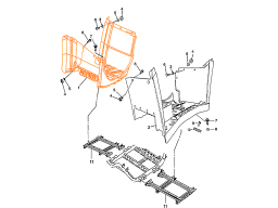 HISUN HS700ATV Пластик левой подножки (TypeB)