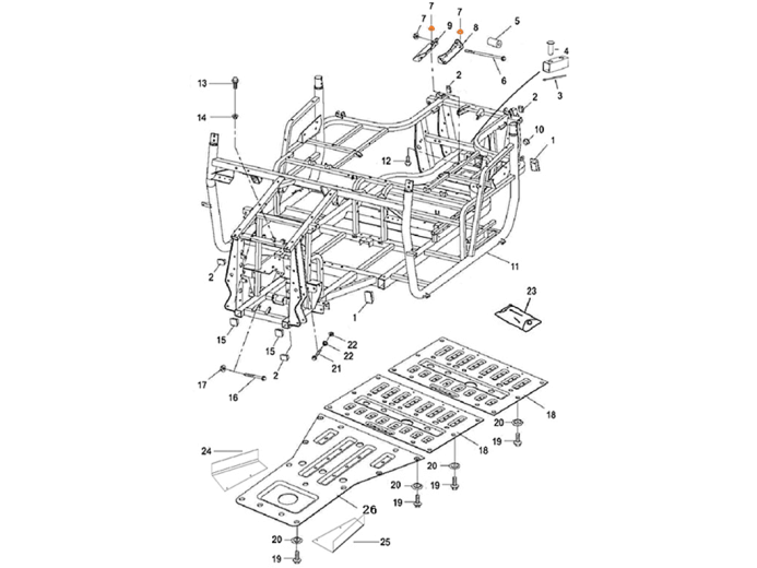 HISUN HS800UTV Гайка M10 B10-M10*1.25-27