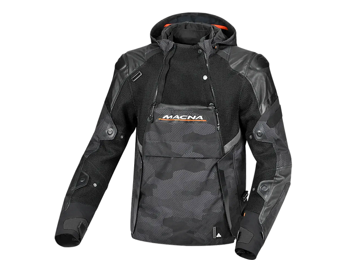 Мотокуртка MACNA BRADICAL ткань серый камуфляж/черная L