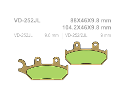 VESRAH Тормозные колодки VD-252JL
