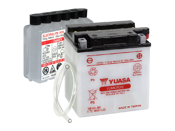 YUASA   Аккумулятор  YB10L-B2 с электролитом
