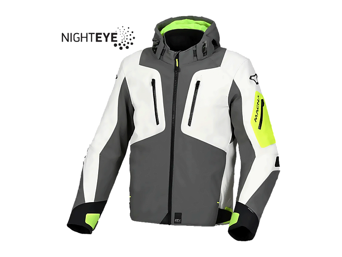 Мотокуртка MACNA ANGLE ткань серая/салатовая M