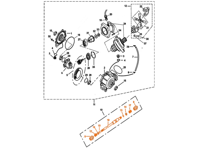 HISUN HS800UTV Вал привода передний 26310-116-0000