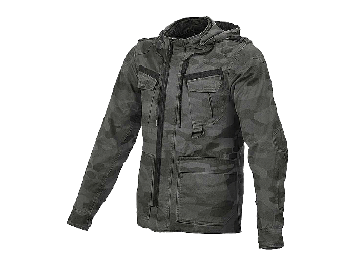 Мотокуртка MACNA COMBAT ткань серый камуфляж XL