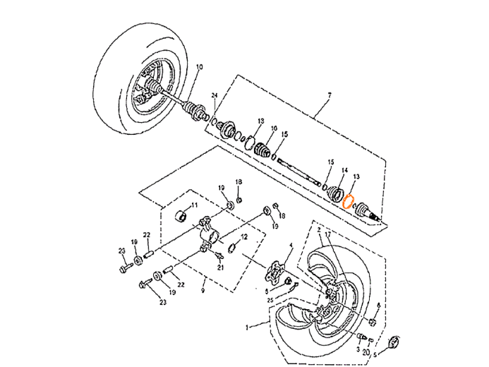 HISUN HS500ATV Хомут пыльника ШРУСа 147201-107-0000